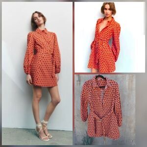 Zara BRIGITTE DRESS bloggers Favorite Orange Color Way